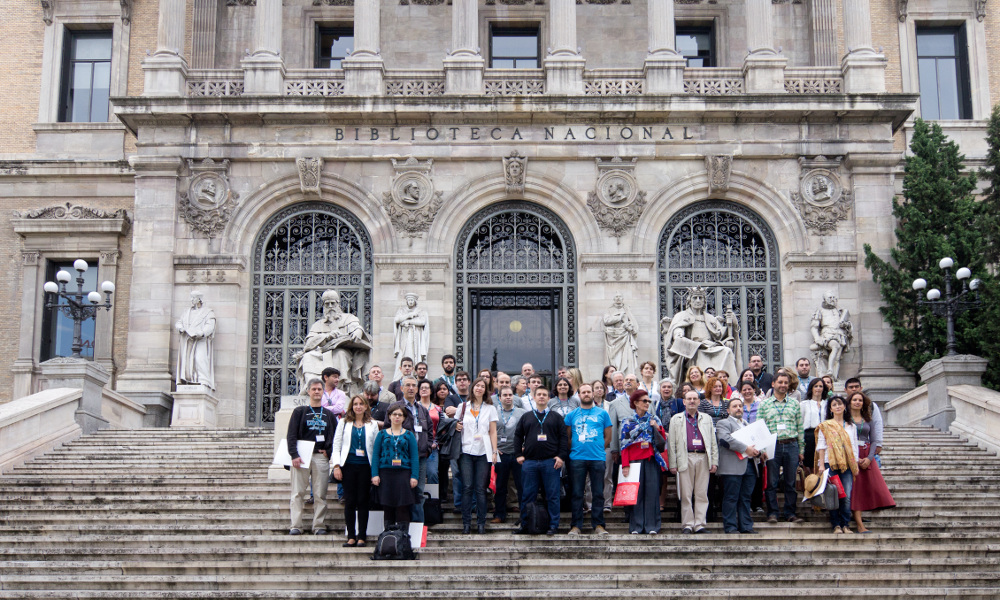 Participantes en el WikiEditatón Madrid 2014, BNE (Foto CC Carlos Delgado)